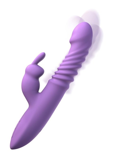 Her Thrusting Silicone Rabbit Purple