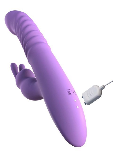 Her Thrusting Silicone Rabbit Purple