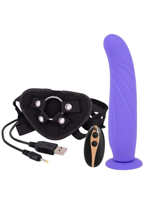 Vibration Dildo Strap-On 9inch Purple