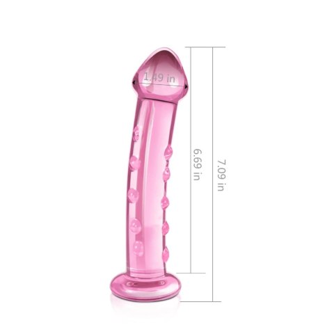 7.5"" Glass Romance Pink