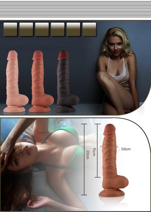 8.5"" Real Extreme Dildo Flesh