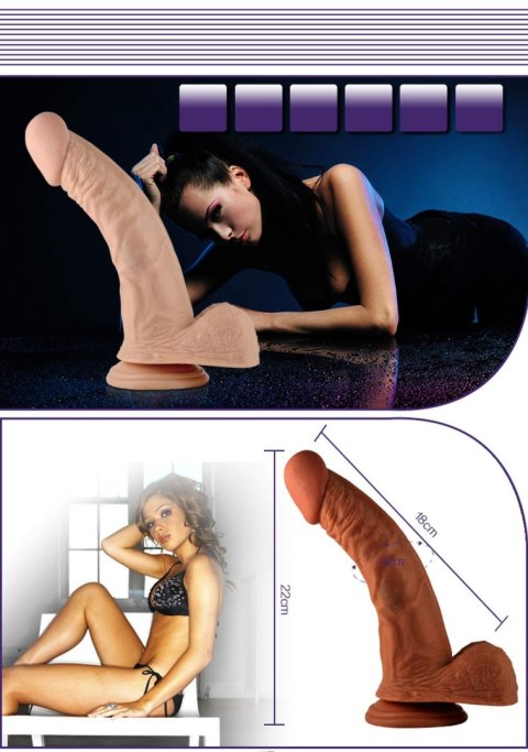 8.5"" Real Extreme Dildo Flesh