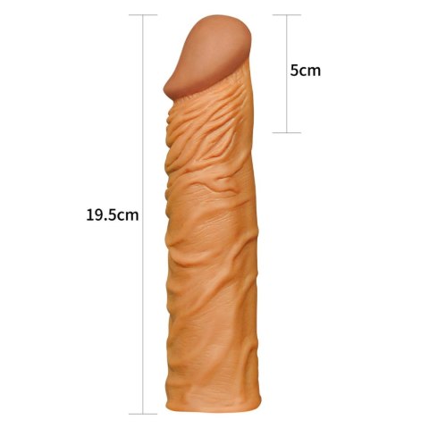 Add 2"" Pleasure X Tender Penis Sleeve Brown