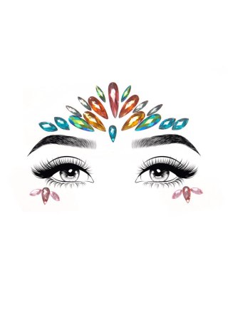 Avri face jewels sticker Multicolor