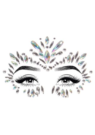 Iris face jewels sticker Transparent