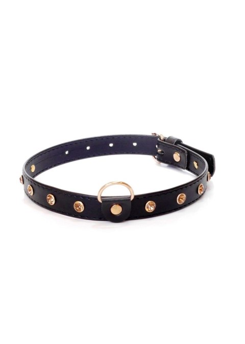 Fetish B - Series - Collar 2 cm gold crystal