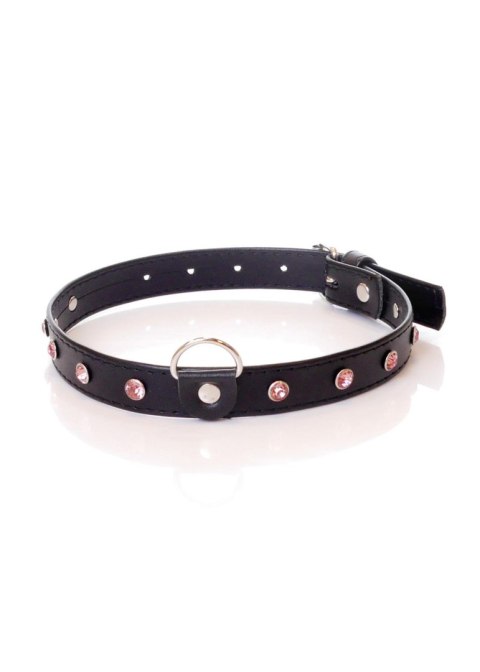 Fetish B - Series Collar - 2 cm pink crystal