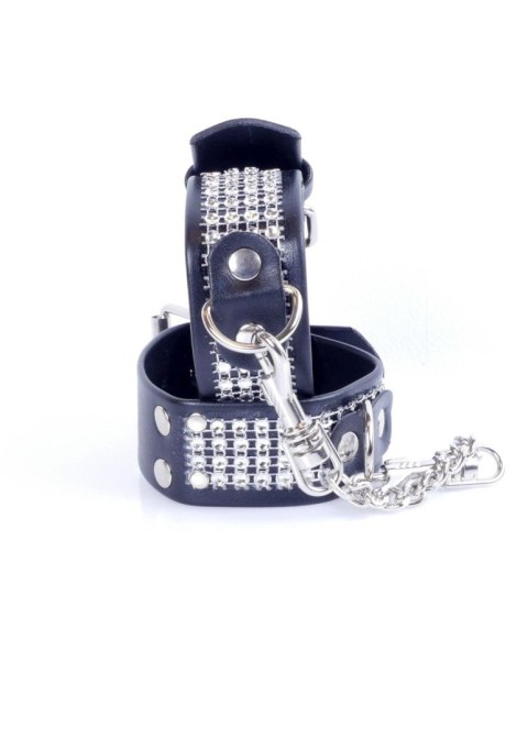 Fetish B - Series Handcuffs with cristals 3 cm Silver