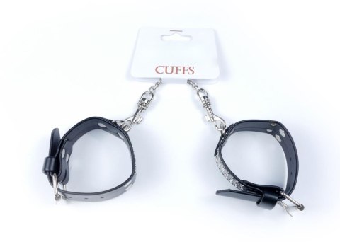 Fetish B - Series Handcuffs with cristals 3 cm Silver