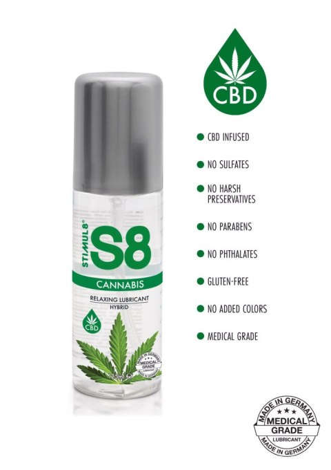 S8 Hybrid Cannabis Lube 125ml Cannabis