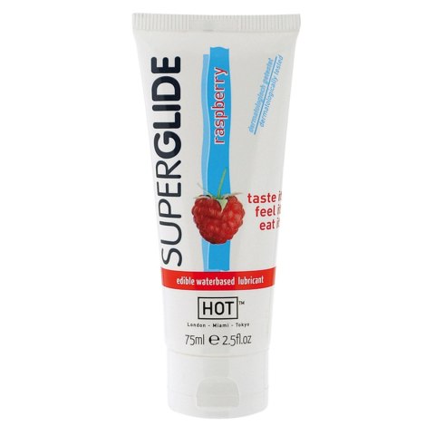 Żel-HOT Superglide RASPBERRY- 75ml edible lubricant waterbased