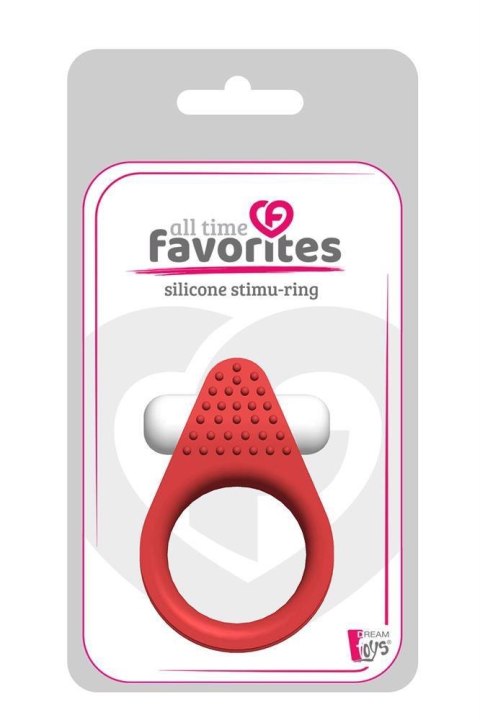 ALL TIME FAVORITES SILICONE STIMU-RING RED