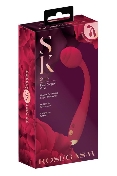 SECRET KISSES ROSEGASM LONG STEM VIBRATING ROSE