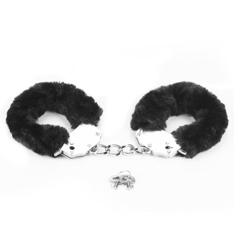 Fetish Pleasure Fluffy Handcuffs Black