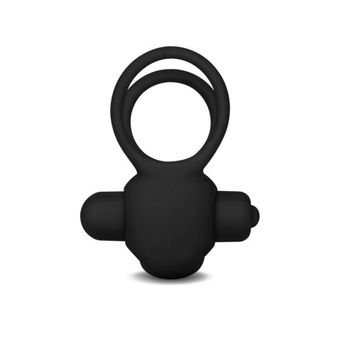 Power Clit Duo Silicone Cockring Black