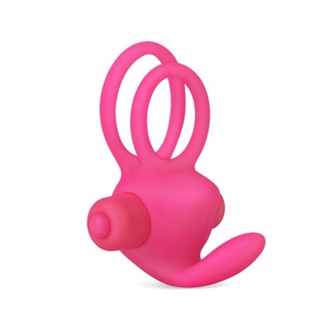 Power Clit Duo Silicone Cockring Pink