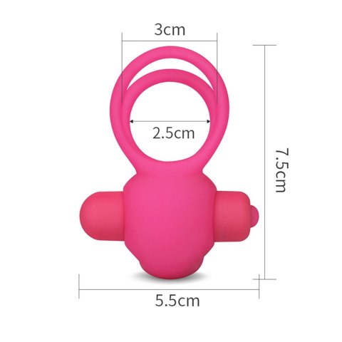 Power Clit Duo Silicone Cockring Pink