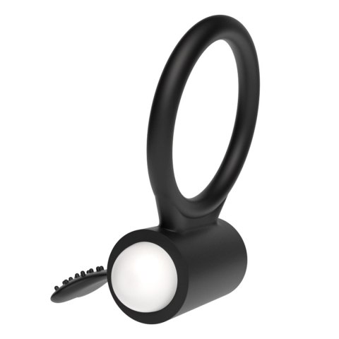 Power Clit Silicone Cockring Black