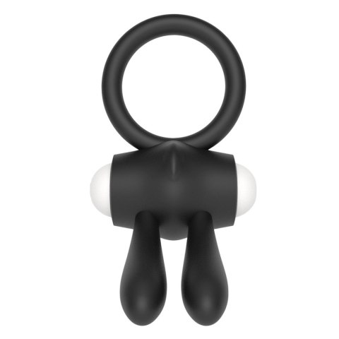 Power Clit Silicone Cockring Black