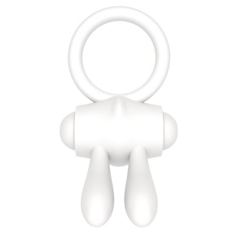 Power Clit Silicone Cockring White