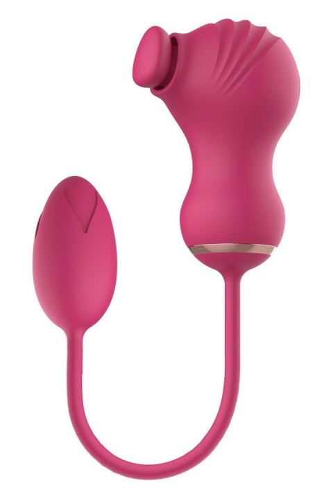 ESSENTIALS FLEXIBLE DUAL STIMULATOR AND VIBRATING EGG PINK