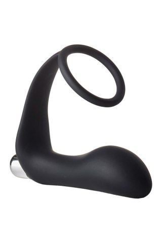 FANTASSTIC VIBRATING ANAL PLUG WITH COCKRING BLACK