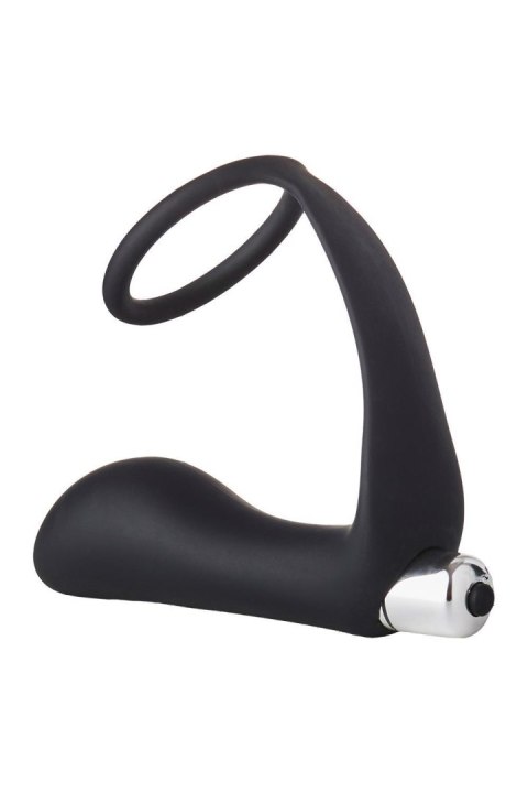 FANTASSTIC VIBRATING ANAL PLUG WITH COCKRING BLACK