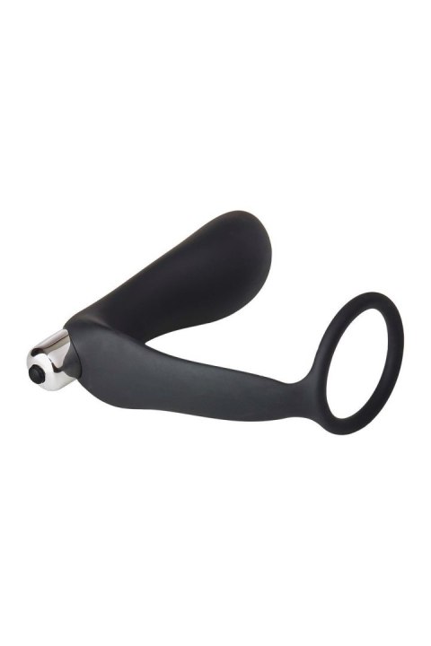 FANTASSTIC VIBRATING ANAL PLUG WITH COCKRING BLACK