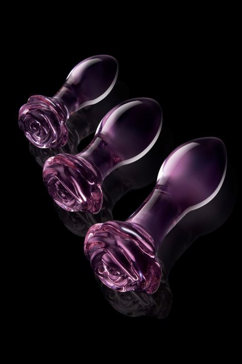 GLAZE GLASS ROSEBUD ANAL TRANING SET