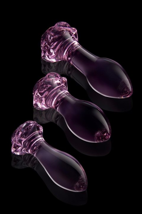 GLAZE GLASS ROSEBUD ANAL TRANING SET