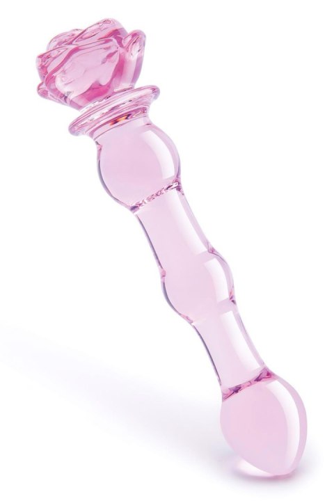 GLAZE GLASS ROSEBUD BEADED DILDO