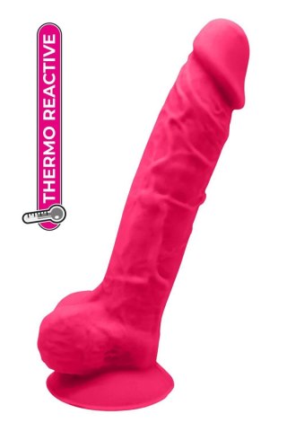 REAL LOVE DILDO WITH BALLS 7INCH FUCHSIA