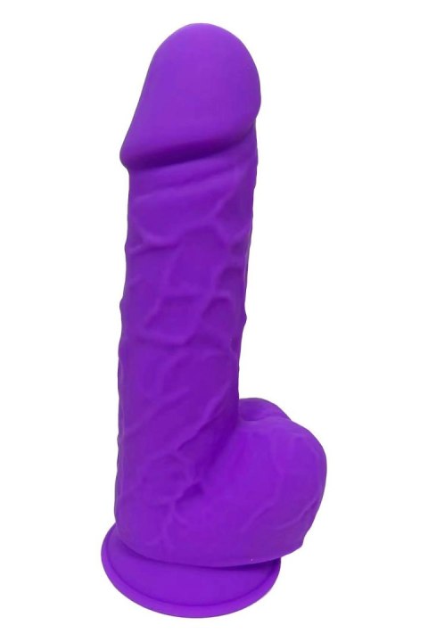 REAL LOVE DILDO WITH BALLS 8.5INCH PURPLE