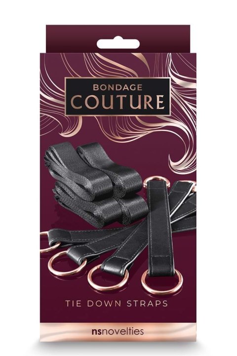 BONDAGE COUTURE TIE DOWN STRAPS BLACK