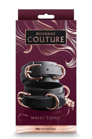 BONDAGE COUTURE WRIST CUFFS BLACK