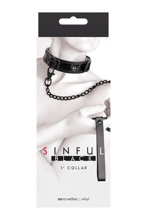 SINFUL 1INCH COLLAR BLACK