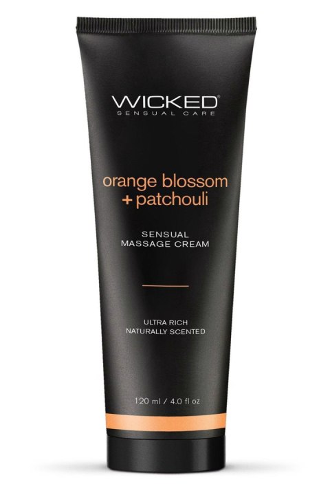 WICKED SENSUAL MASSAGE CREAM 120ML ORANGE BLOSSOM AND PATCHOULI SCENTED