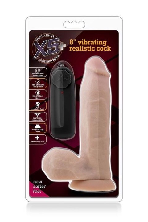 X5 PLUS 8INCH VIBRATING COCK VANILLA