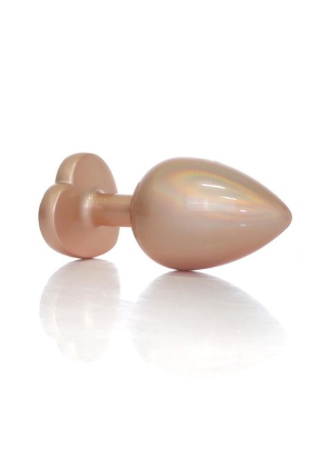 B - Series HeavyFun Plug-Jewellery Pearl Gold Heart PLUG- Clear L