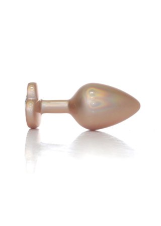 B - Series HeavyFun Plug-Jewellery Pearl Gold Heart PLUG- Clear M