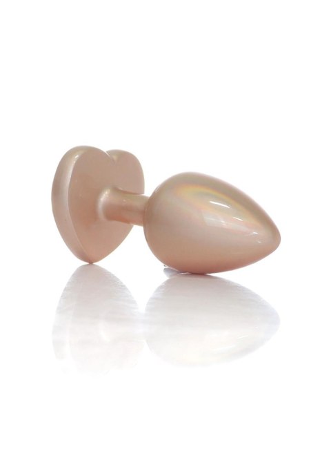 B - Series HeavyFun Plug-Jewellery Pearl Gold Heart PLUG- Clear S