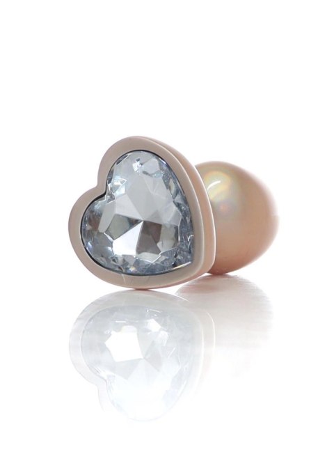 B - Series HeavyFun Plug-Jewellery Pearl Gold Heart PLUG- Clear S