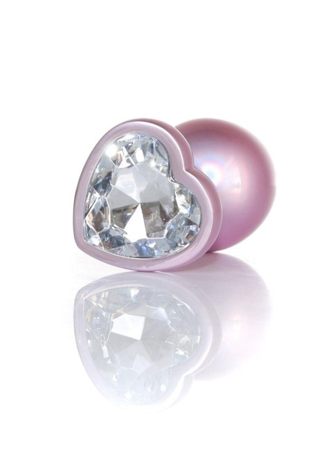 B - Series HeavyFun Plug-Jewellery Pearl Pink Heart PLUG- Clear L