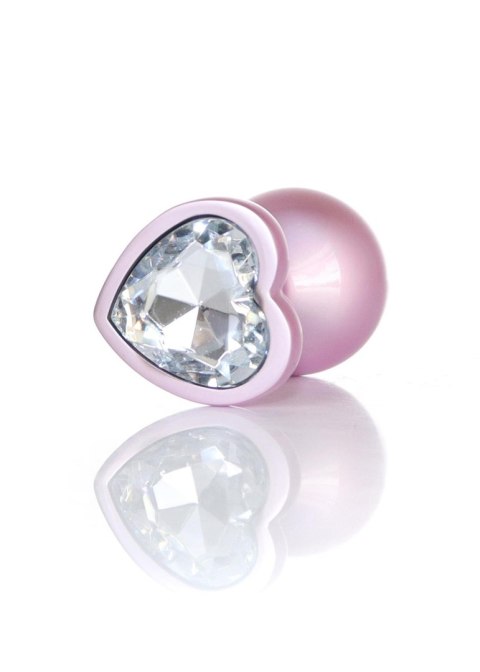 B - Series HeavyFun Plug-Jewellery Pearl Pink Heart PLUG- Clear M