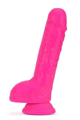 NEO ELITE 9 INCH COCK WITH BALLS NEON PINK