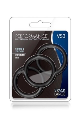 PERFORMANCE VS3 COCK RINGS LARGE BLACK