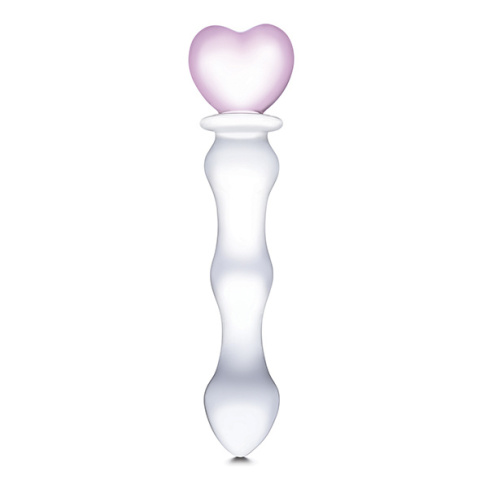 Glas Sweetheart Glass Dildo – Szklane Dildo z Uchwytem w Kształcie Serca