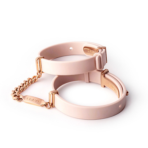 Crave ID Cuffs Pink/Rose Gold– Bransoletki Pink & Rose Gold z funkcją kajdanek