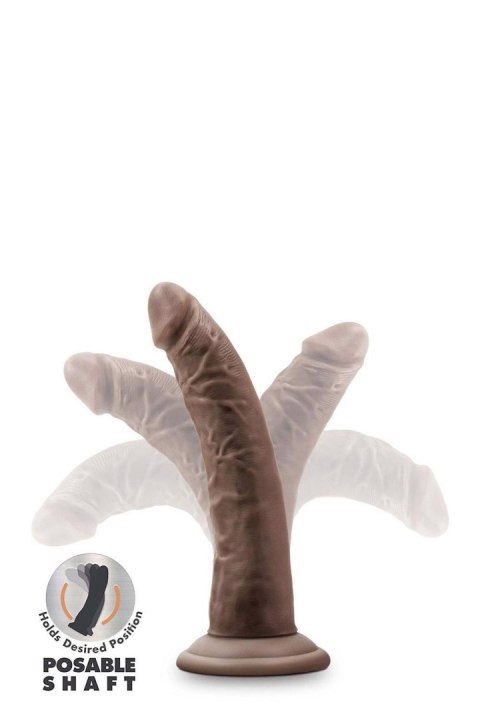 DR. SKIN PLUS 7 INCH POSABLE DILDO CHOCOLATE