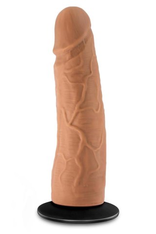 LOCK ON DYNAMITE 7 INCH DILDO WITH SUCTION CUP ADAPTER MOCHA